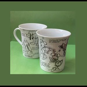 Disney Art of Disney Minnie Mouse or Pluto the Dog Sketch Book Mug NWOT